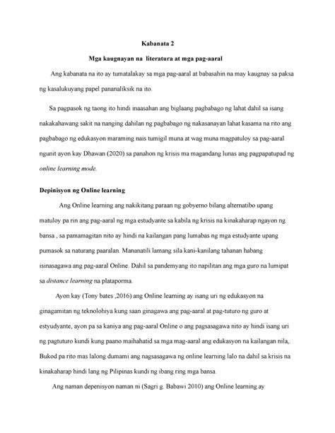 kabanata 2 research example|Chapter.